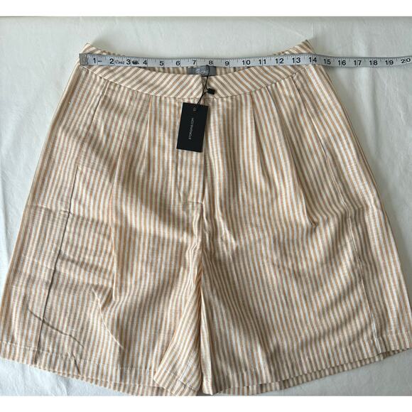 New 87Origins Stripe Linen Shorts in White/Cream Size 8 - Picture 9 of 10